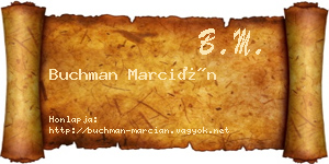 Buchman Marcián névjegykártya